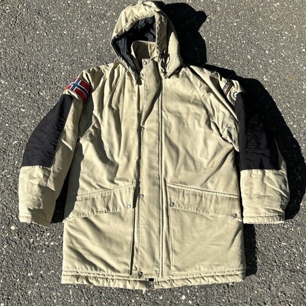 Napapijri Geographic Expedition Team Hooded Parka Large Arctic Beige